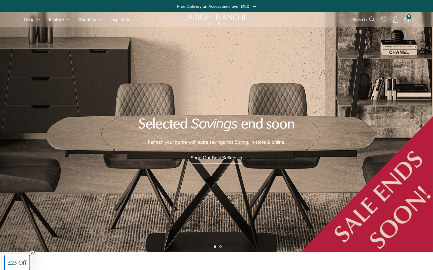 Arighi Bianchi — E-commerce screenshot