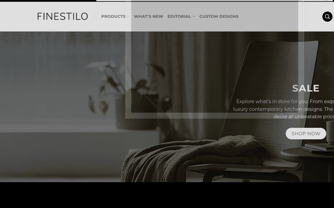 Finestilo — E-commerce screenshot