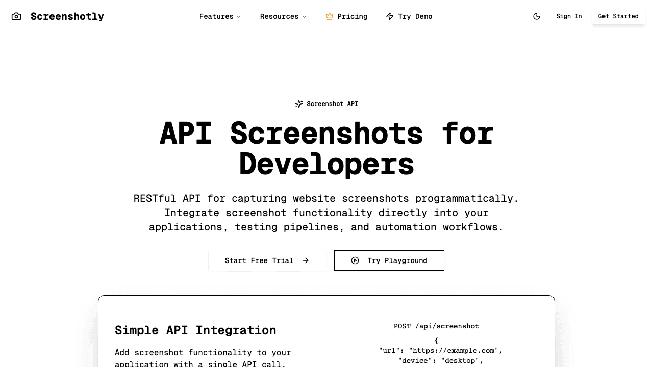 Screenshotly — SaaS screenshot