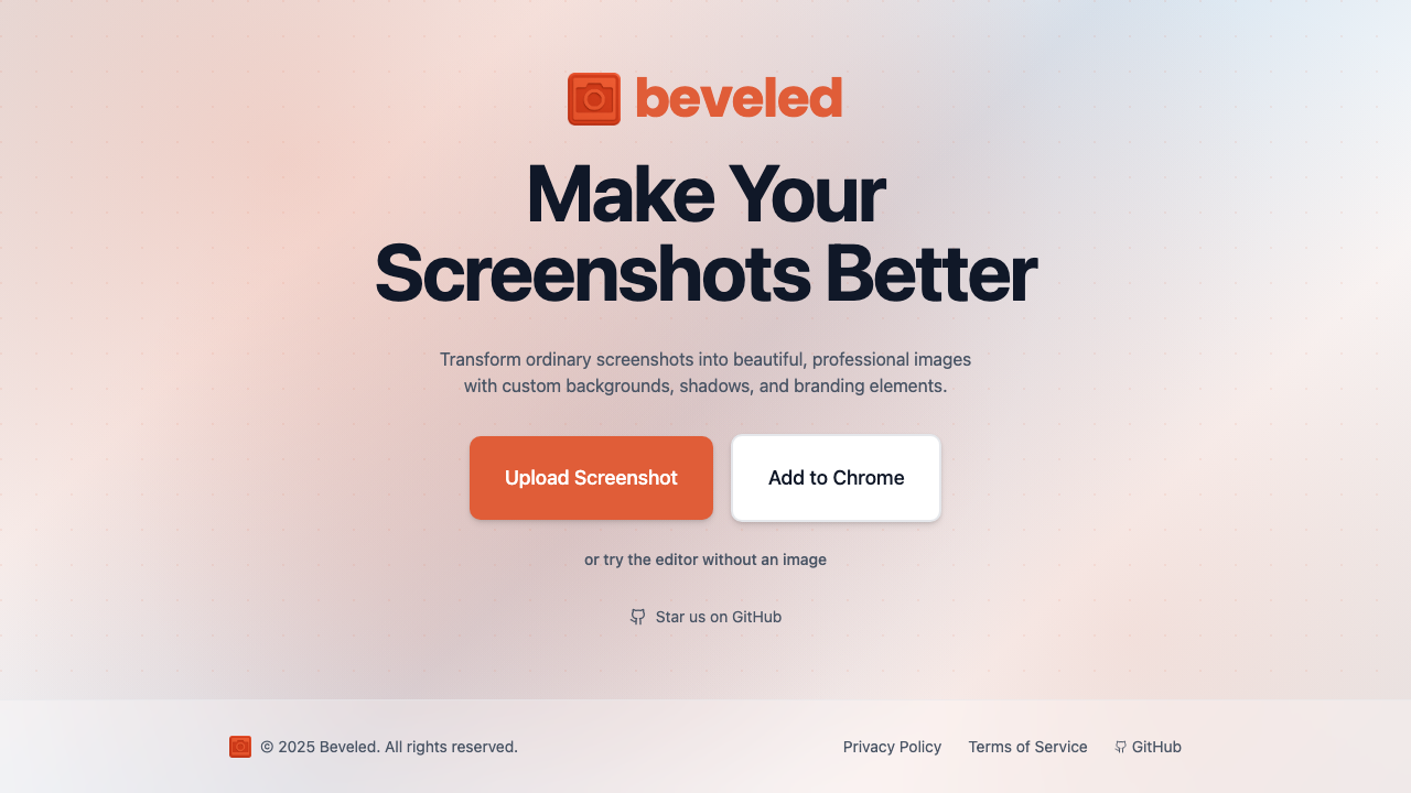 Beveled - Screenshot Beautifier | Built by ZTABS