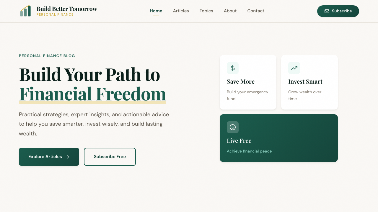 Build Better Tomorrow — Personal Finance Publication by ZTABS | ZTABS