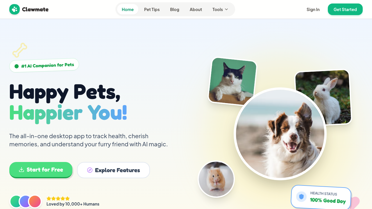 ClawMate - AI Pet Companion App | Built by ZTABS