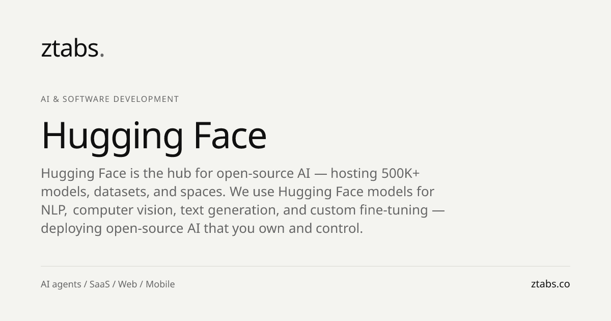 Hugging Face AI Development & Fine-Tuning | ZTABS