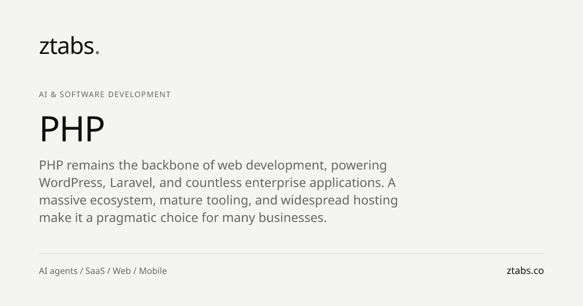 PHP Development Services | Expert Solutions | ZTABS