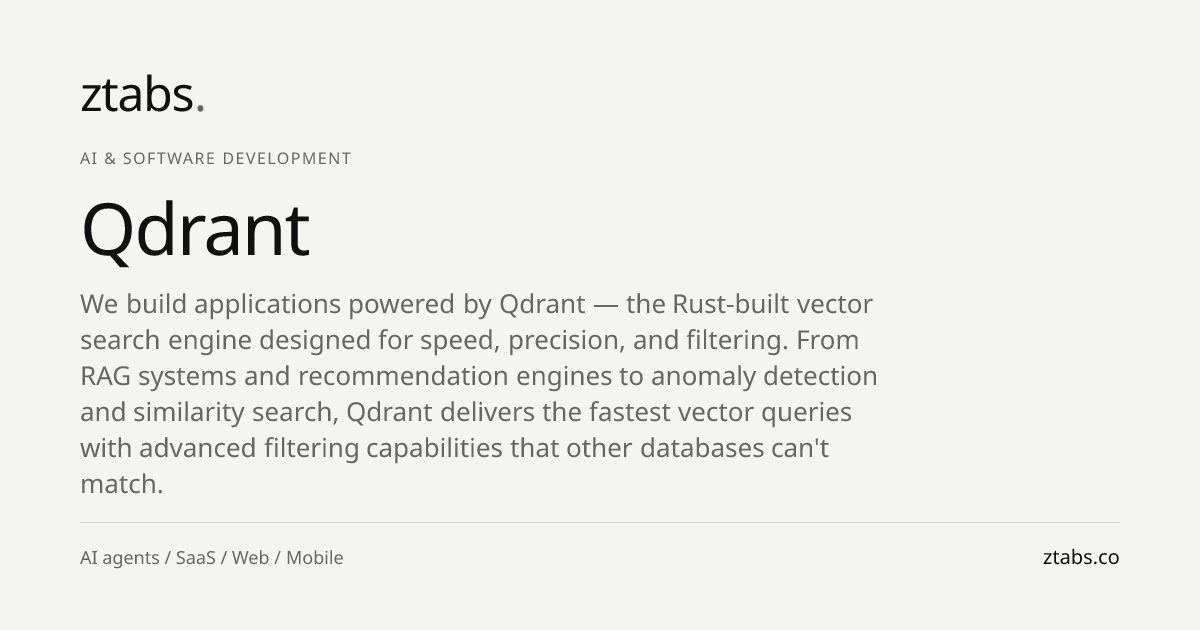 Qdrant Vector Search Development | ZTABS